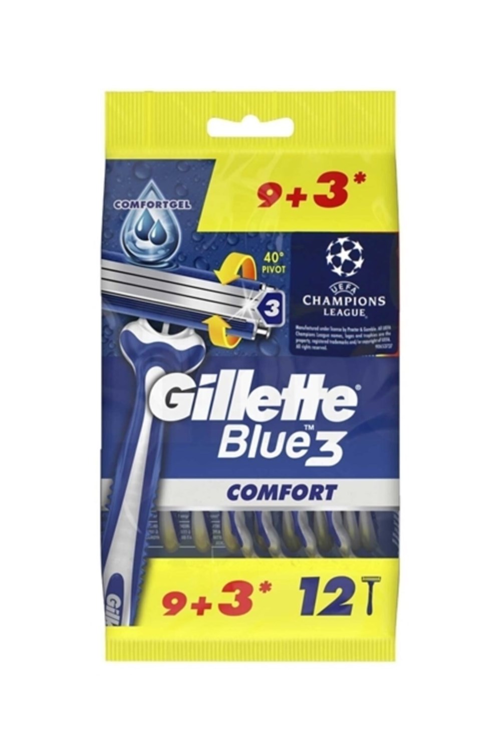 Gillette Blue3 Comfort Tıraş Bıçağı 9+3 