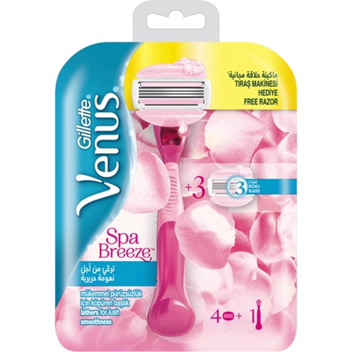 Gillette Venus Breeze Tıraş Makinesi +4'lü Yedek Tıraş Bıçağı