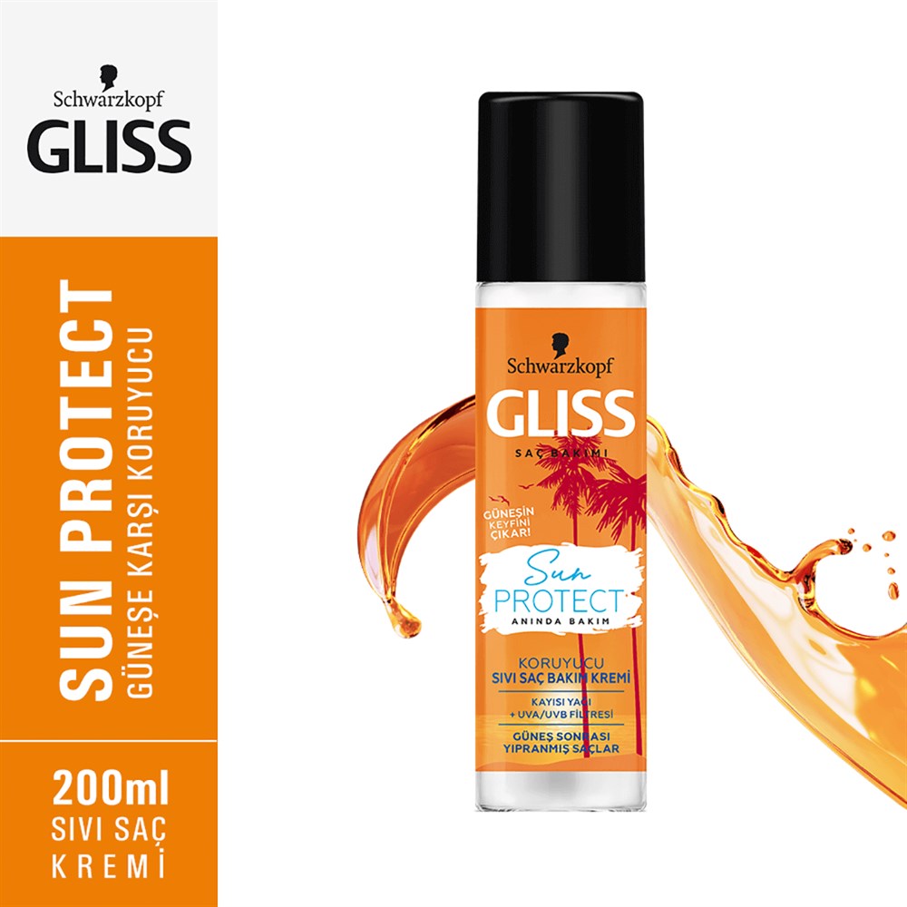 Gliss Sıvı Saç Kremi 200 Ml Sun Protect Anında Bakım 