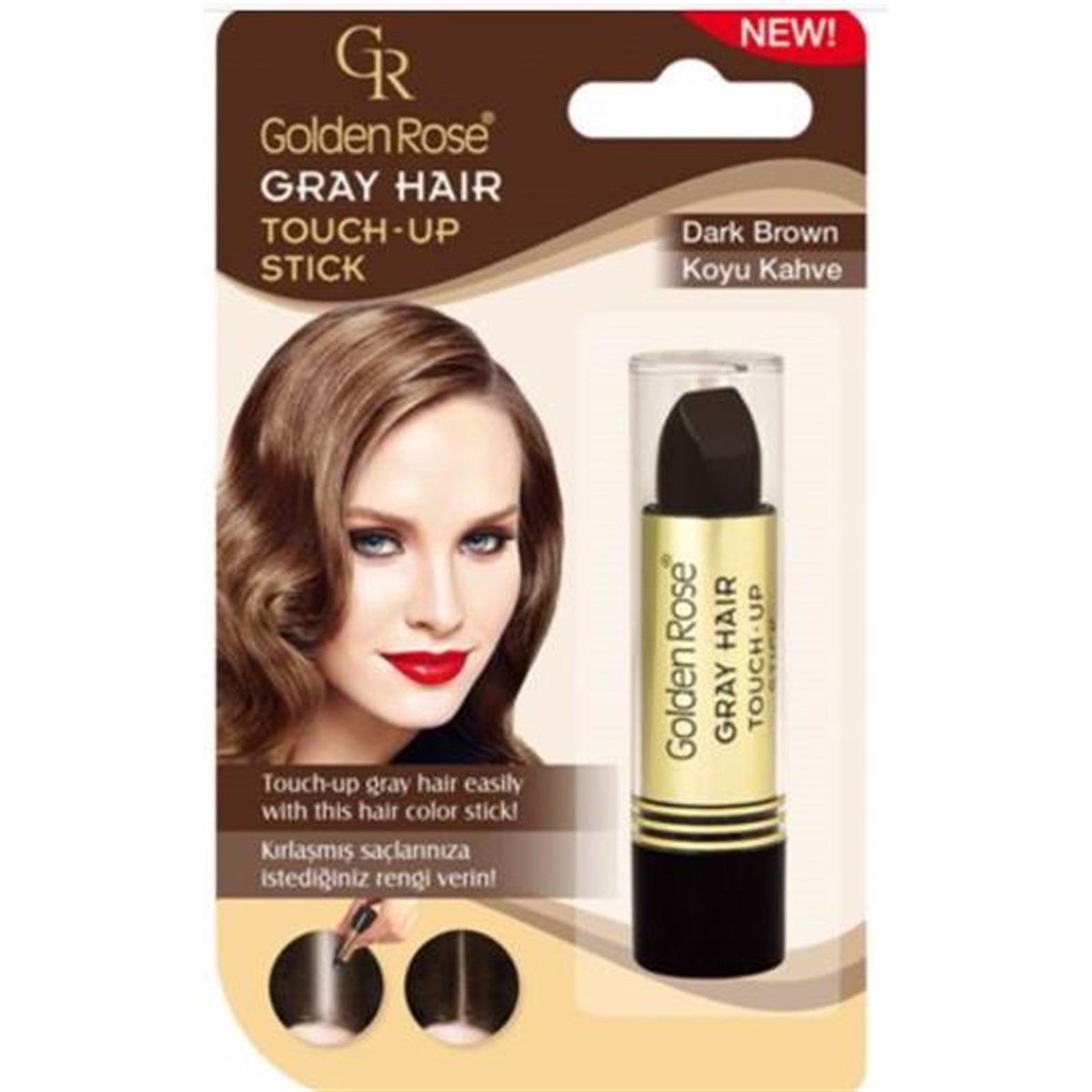Golden Rose Saç Beyazlarını Kapatan Stick Koyu Kahve Hair Touch Up Stick
