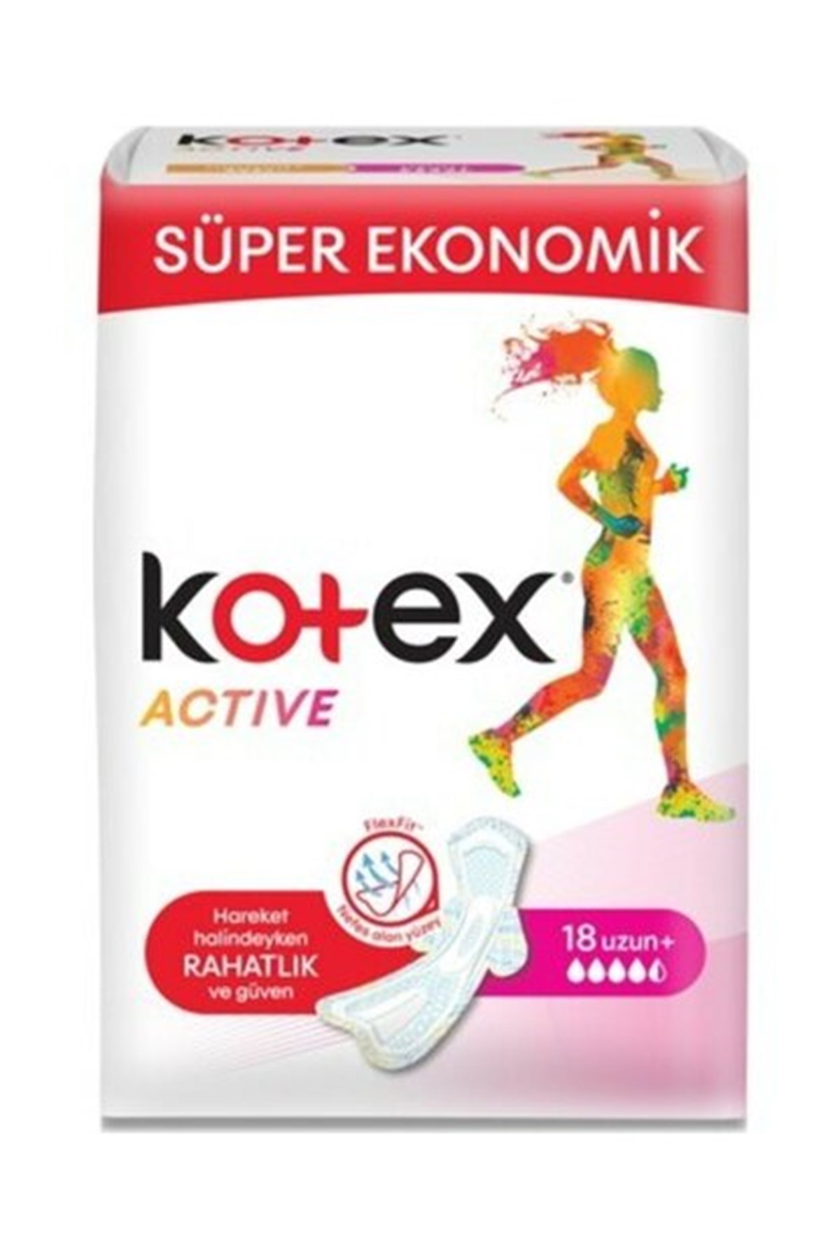 Kotex Active Quadro Uzun 18 Li