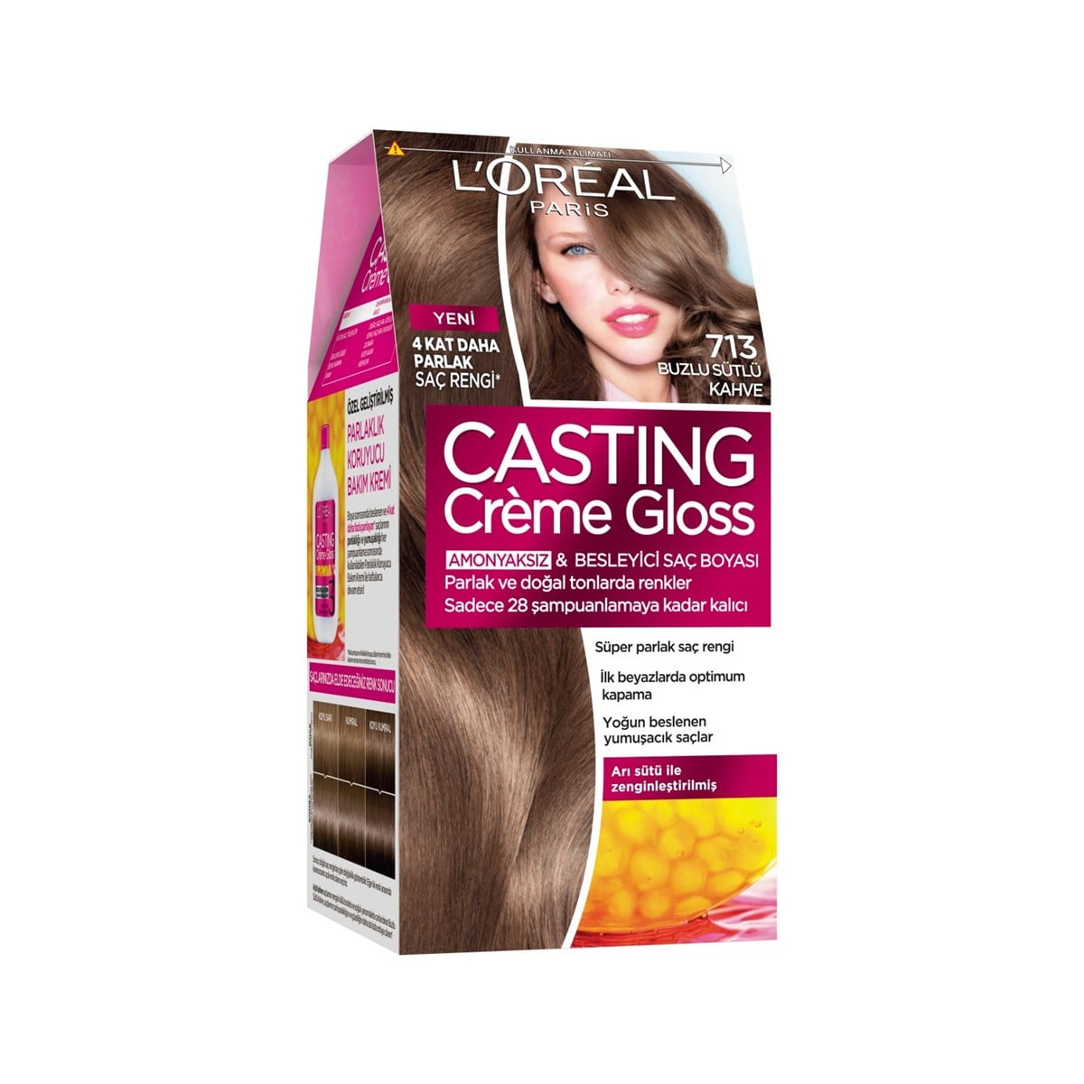 Loreal Paris Casting Creme Gloss Saç Boyası 713 Buzlu Sütlü Kahve