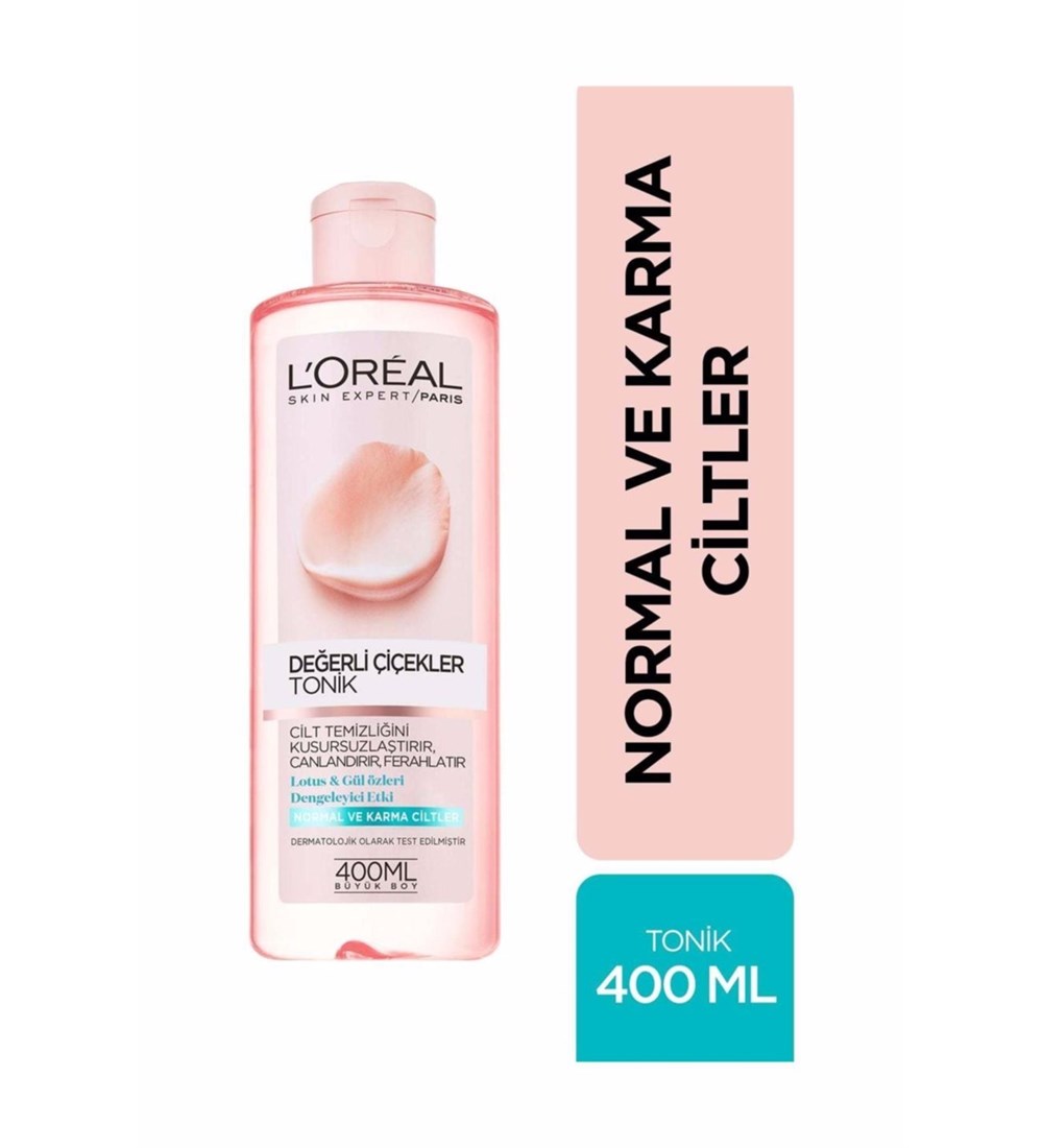 Loreal Paris Değerli Çiçekler Tonik Normal ve Karma Ciltler 400 Ml