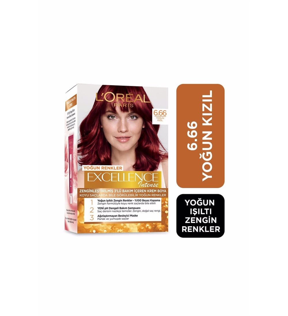 Loreal Paris Excellence Intense Saç Boyası 6.66 Yoğun Kızıl