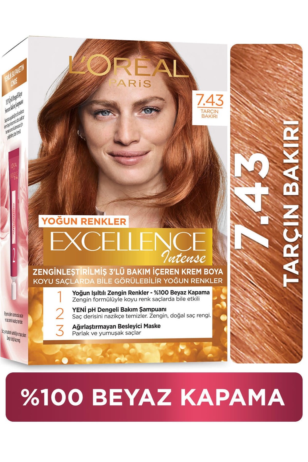 Loreal Paris Excellence Intense Saç Boyası 7.43 Tarçın Bakırı
