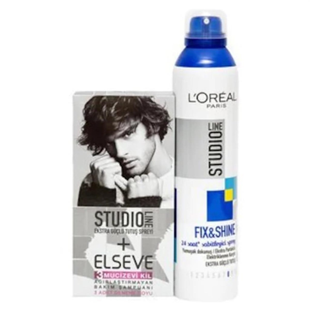Loreal Paris Studıo Lıne Fıx Yumuşak Dokunuş Ekstra parlak Saç Spreyi Kil Şampuan Hediyeli 300 Ml