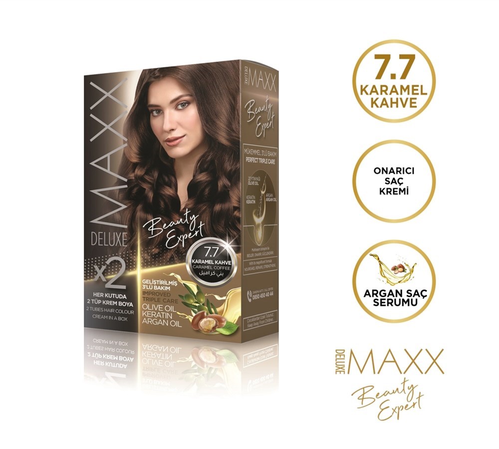 Maxx Deluxe Golden Beauty Set Boya 7.7 Koyu Karemel