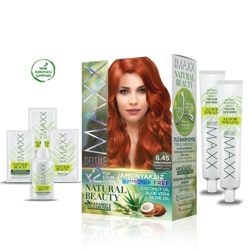 Maxx Deluxe Set Boya Amonyaksız 8.45 Tarçın Bakır 