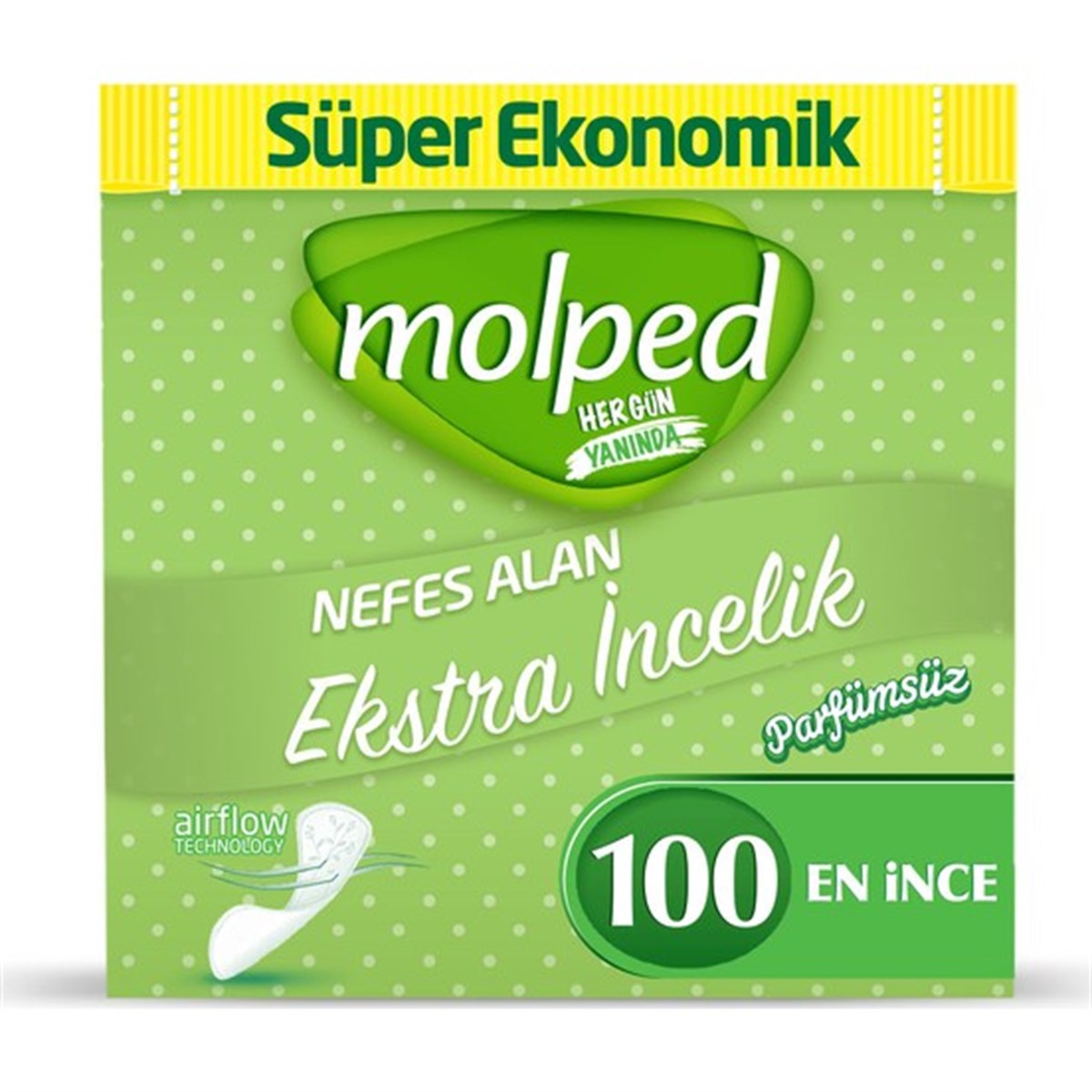 Molped Ekstra İnce Günlük Ped Parfümsüz (100 Adet)