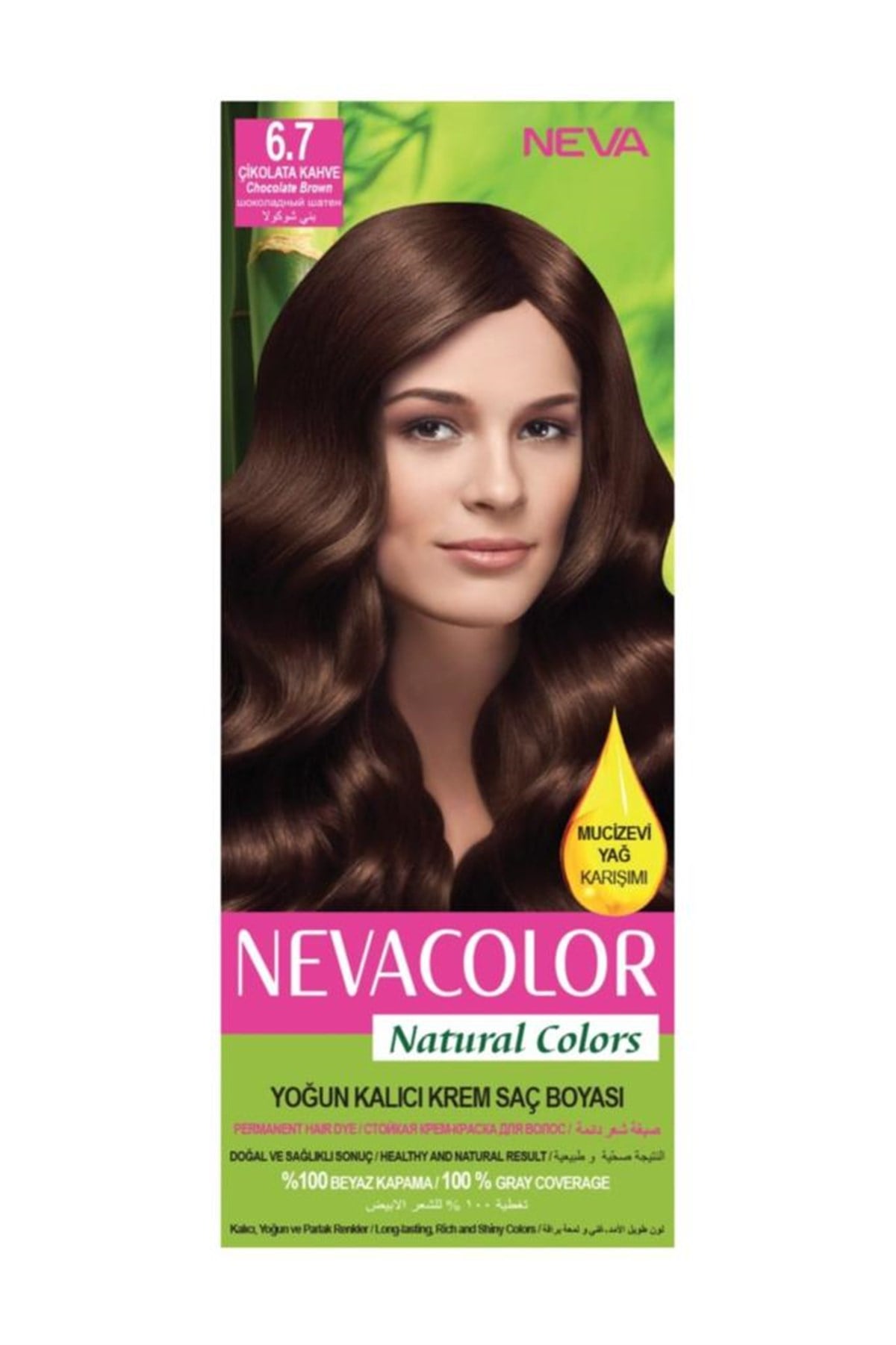 Neva Color Saç Boyası Seti 6.7 Çikolata Kahve