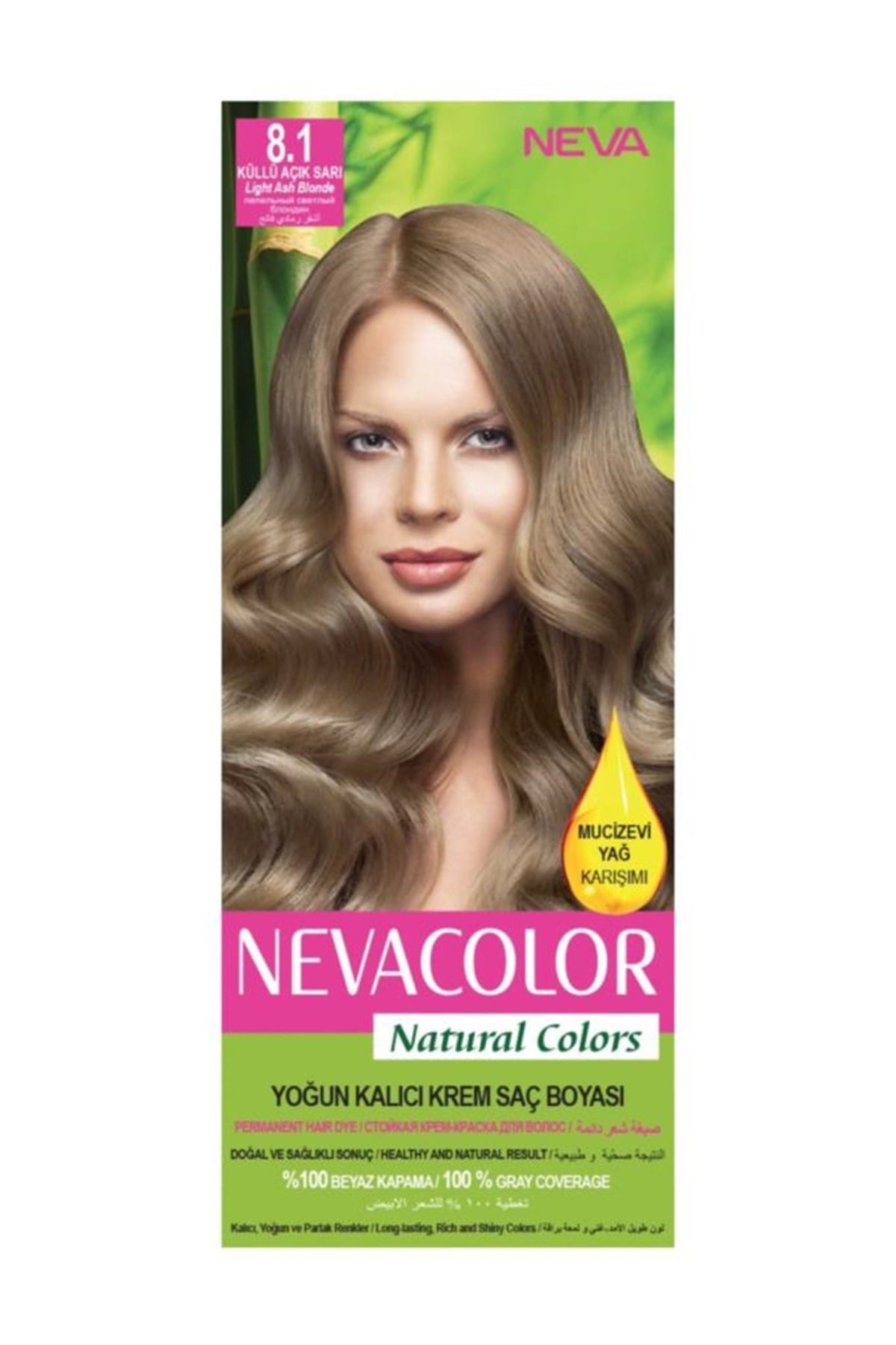 Neva Color Saç Boyası Seti 8.1 Küllü Açık Sarı