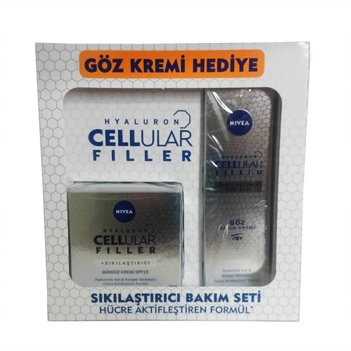 Nivea Hyaluron Cellular Sıkılaştırıcı Gündüz + Göz Kremi Set