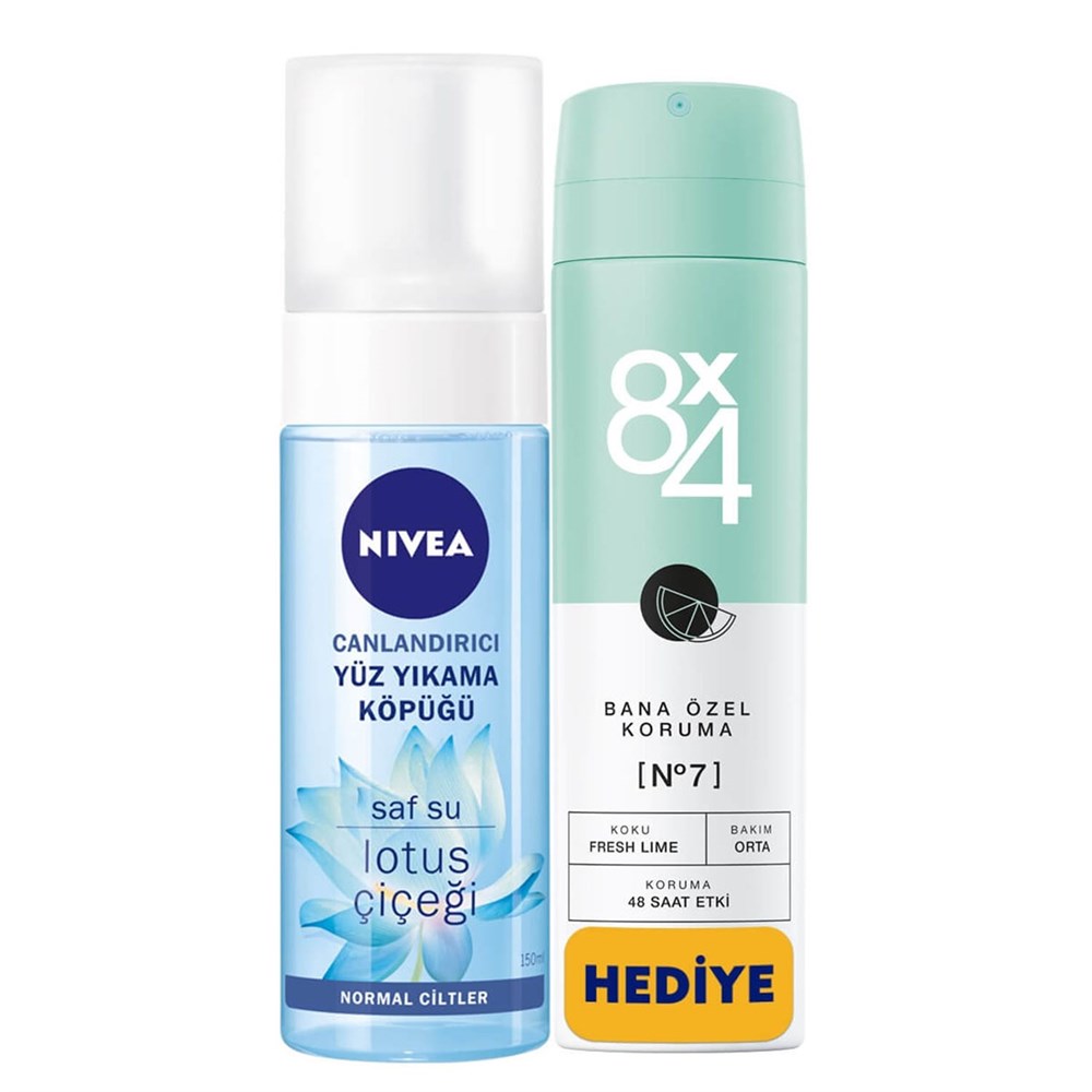 Nivea Yüz Yıkama Köpüğü 150 ml Canlandırıcı + 150 ml Deodorant Hediye