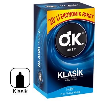 Okey Klasik 20'Li Prezervatif