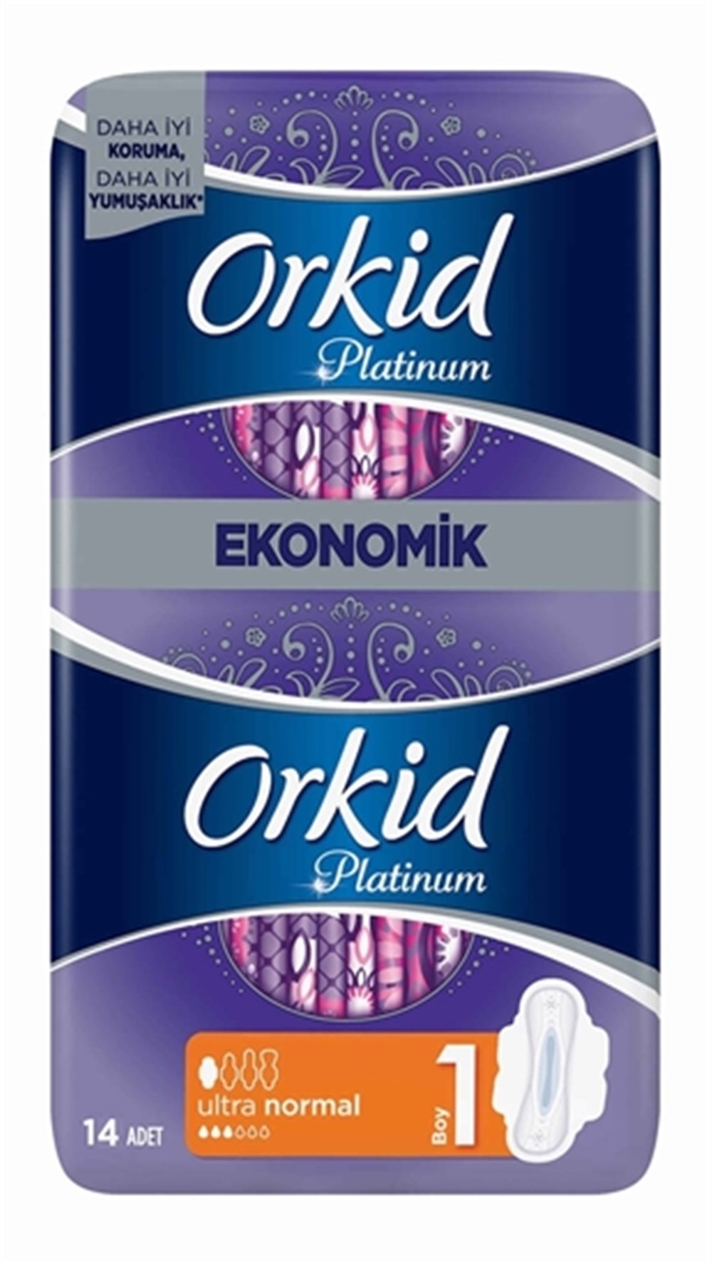 Orkid Platinum Hijyenik Ped Normal Ekonomik Paket Ped 14 lü