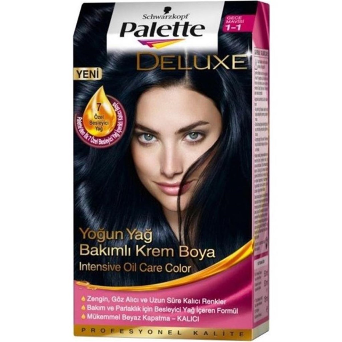 Palette Deluxe Set Saç Boyası 1.1 Gece Mavisi