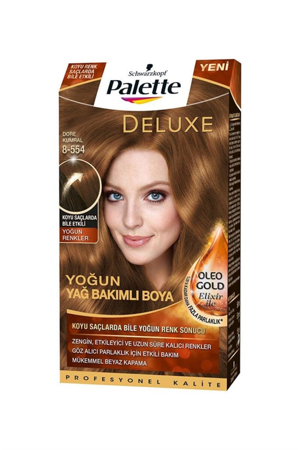 Palette Deluxe Set Saç Boyası 8.554 Dore Kumral