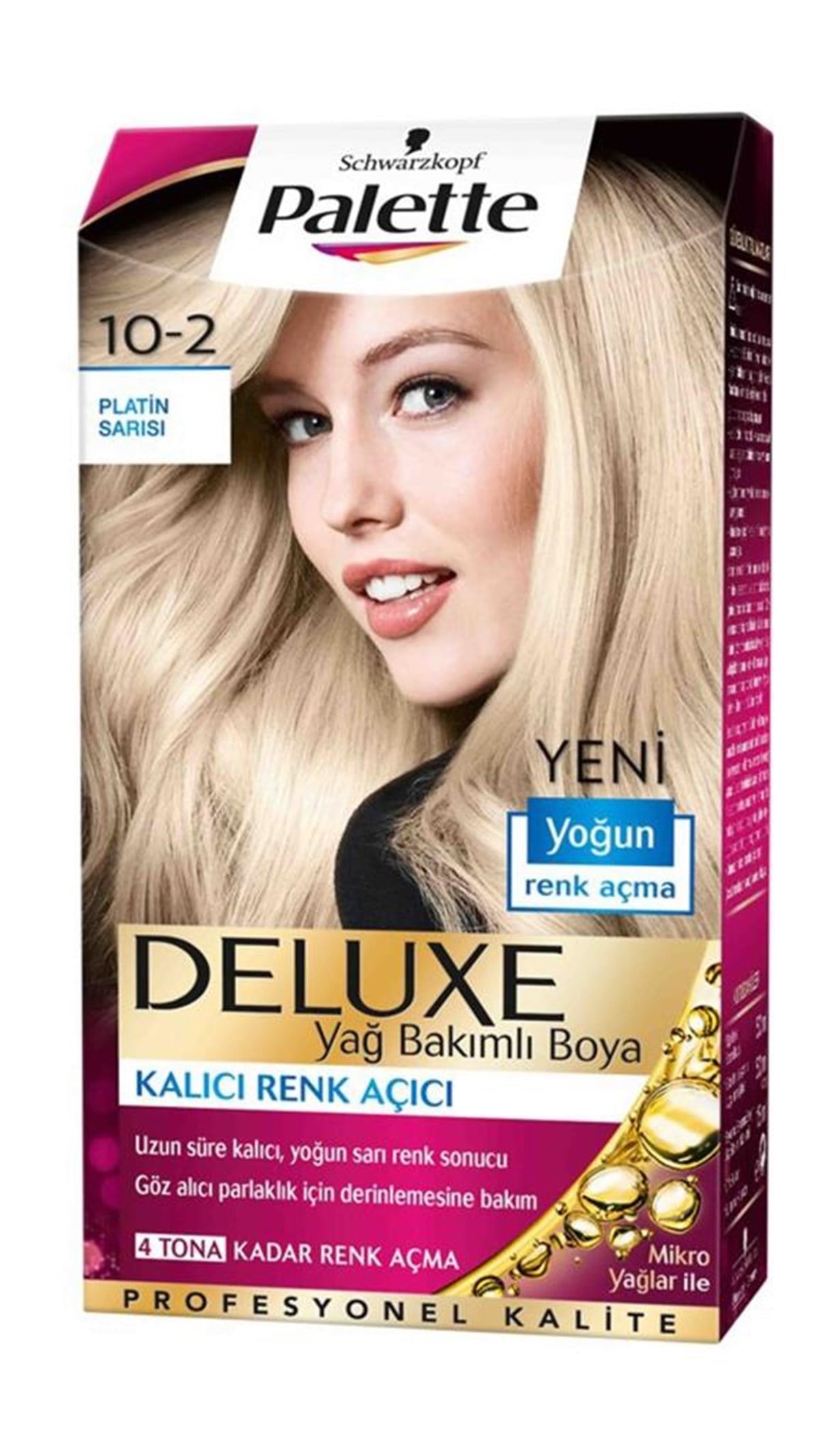Palette Deluxe Set Saç Boyası Platin 10.2 Platin Sarısı