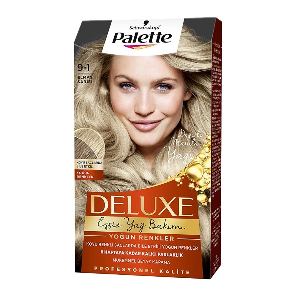 Palette Deluxe Yağ Bakımlı Saç Boyası 9.1 Elmas Sarısı