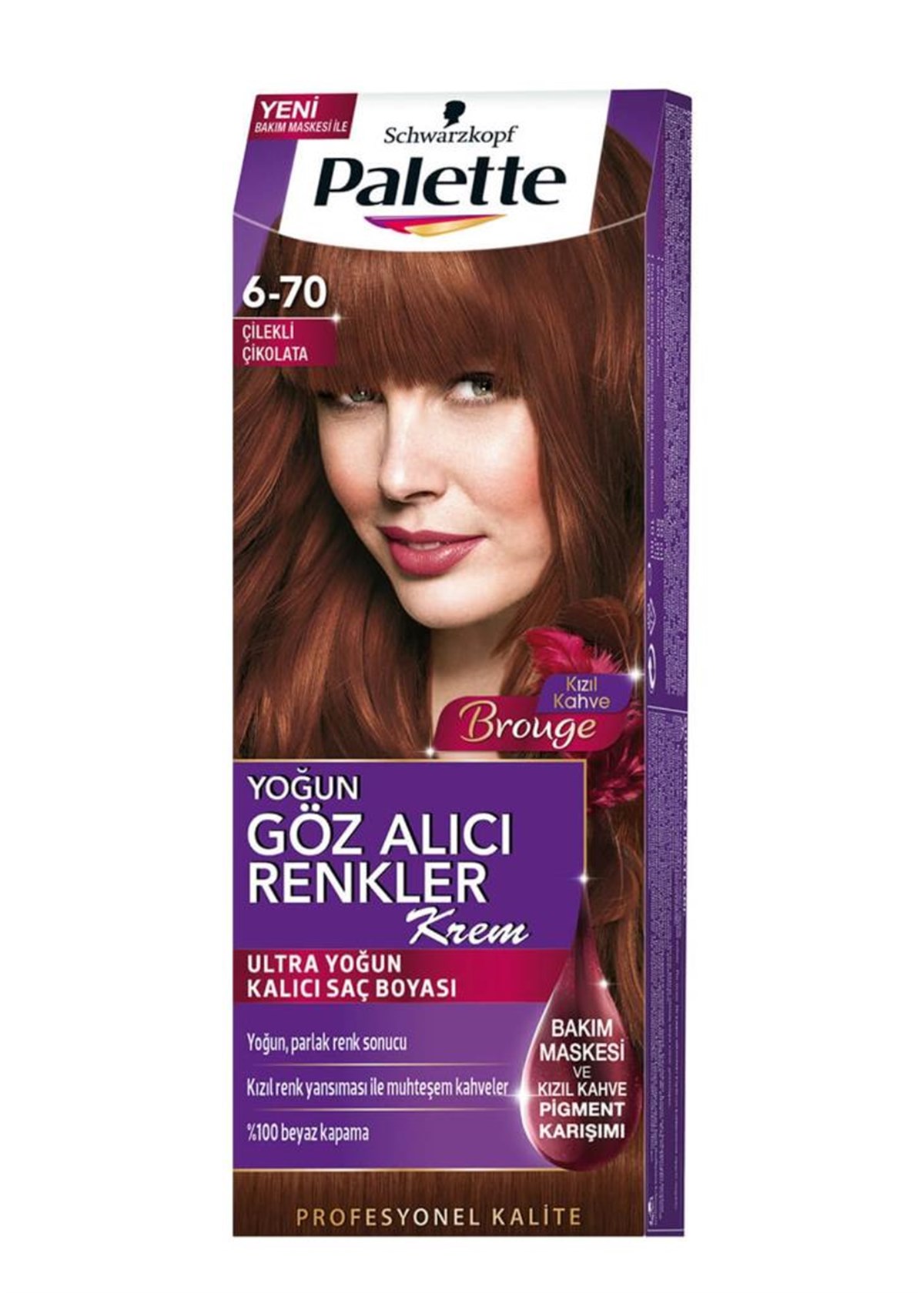 Palette Natural Göz Alıcı Renkler Çilekli Çikolata 6.70 Tüp Krem Saç Boyası