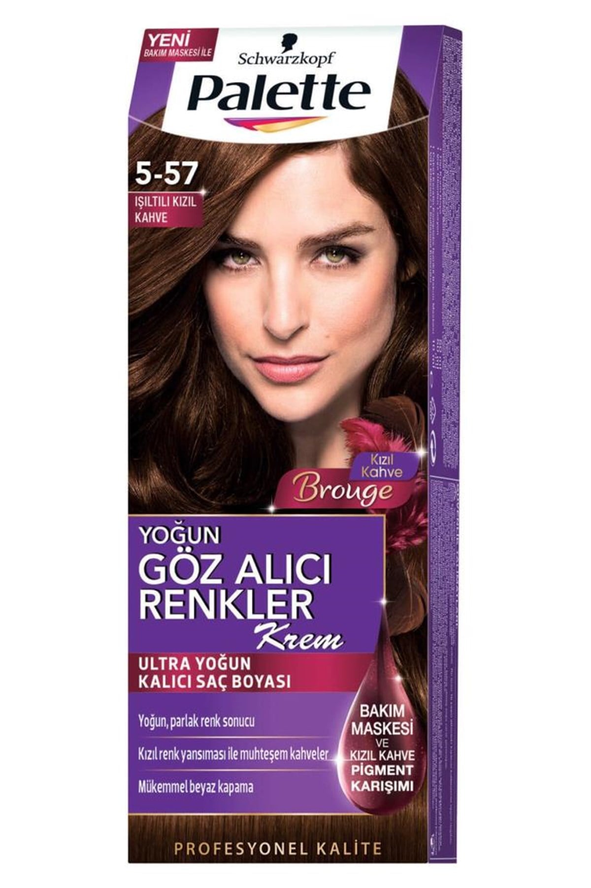 Palette Ultra Yoğun Kalıcı 5.57 Işıltılı Kızıl Kahve