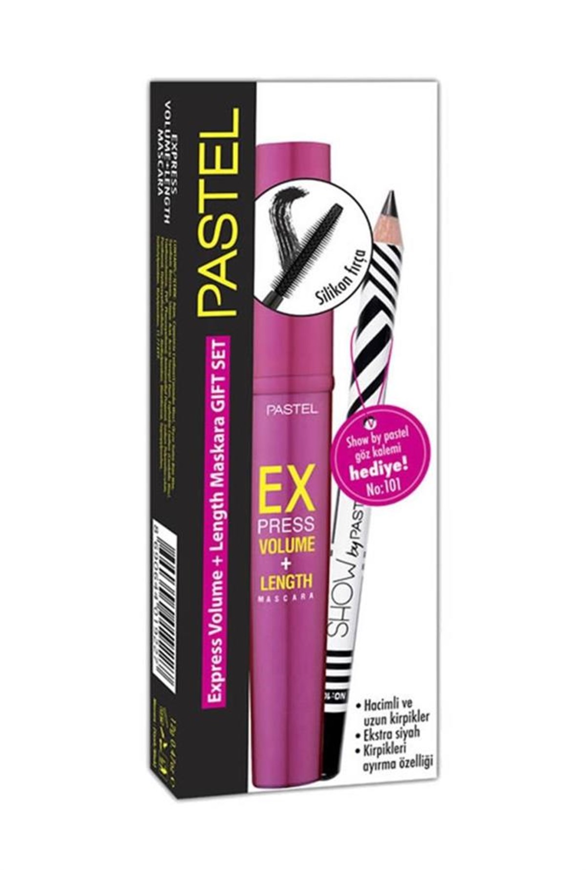 Pastel Express Volume + Length Mascara Göz Kalemi Hediyeli