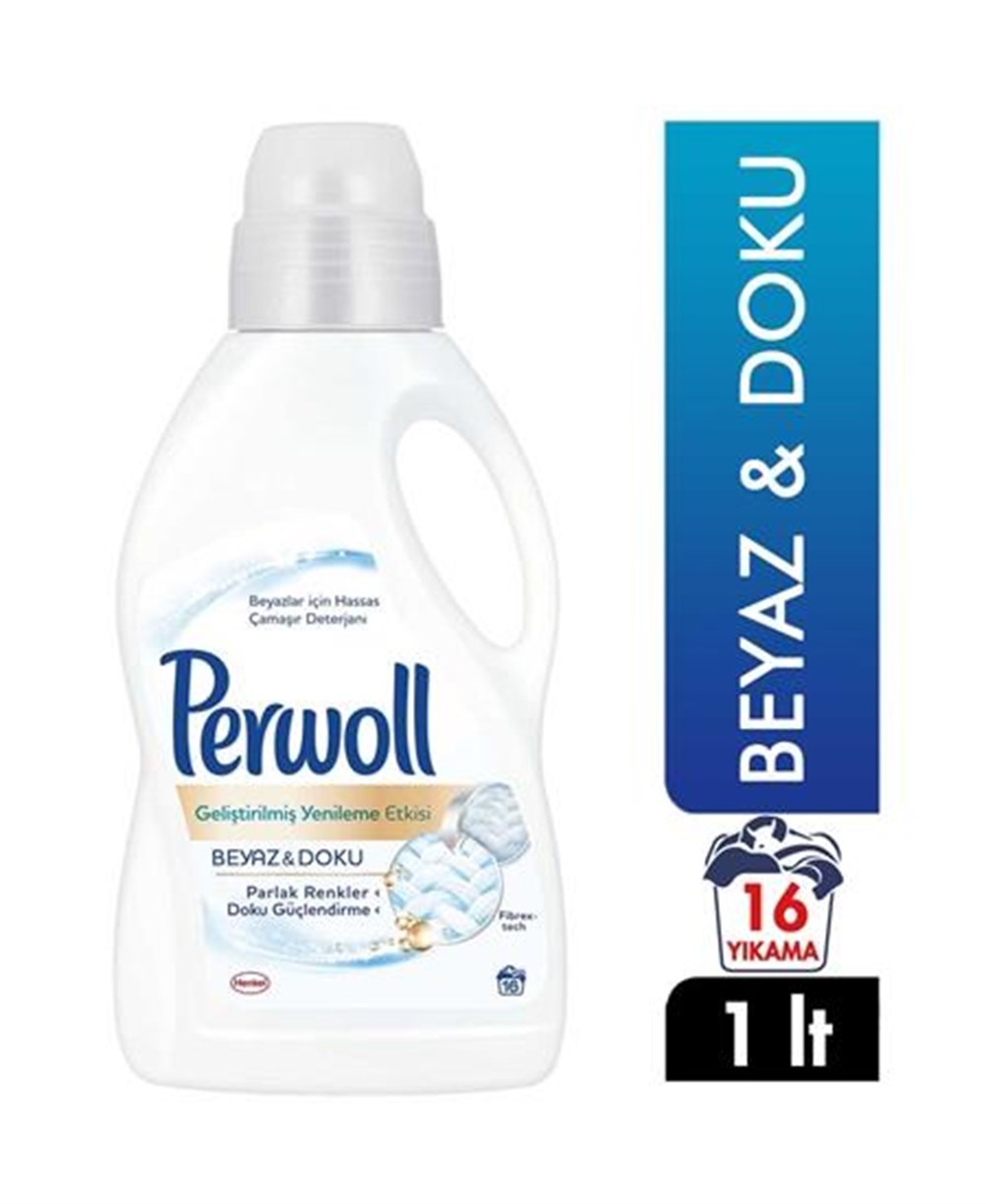 Perwoll Sıvı Çamaşır Deterjanı 1 lt Beyaz & Doku 16 Yıkama