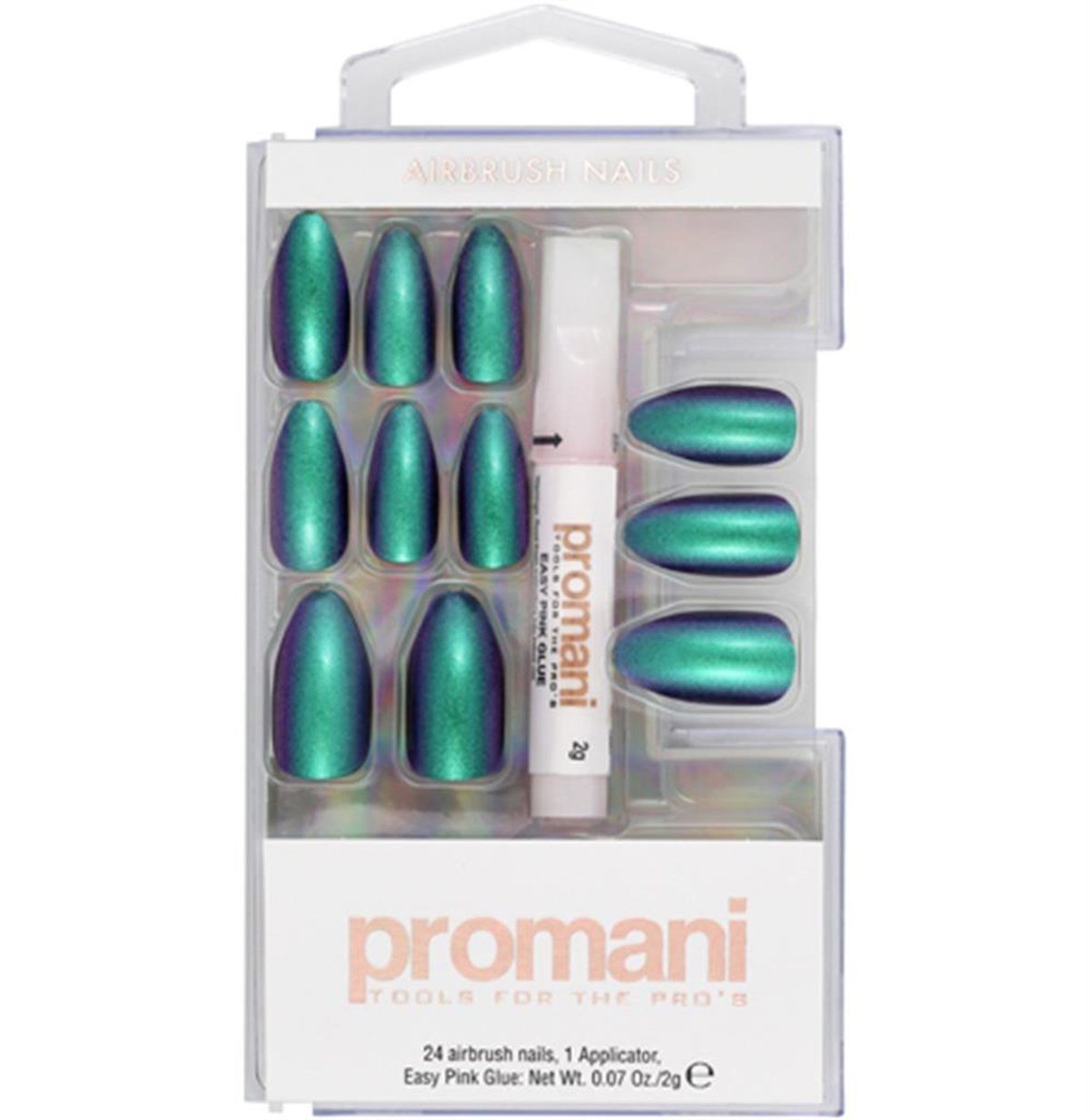 Promani Neon Petrol Takma Tırnak Kiti – PR-5657