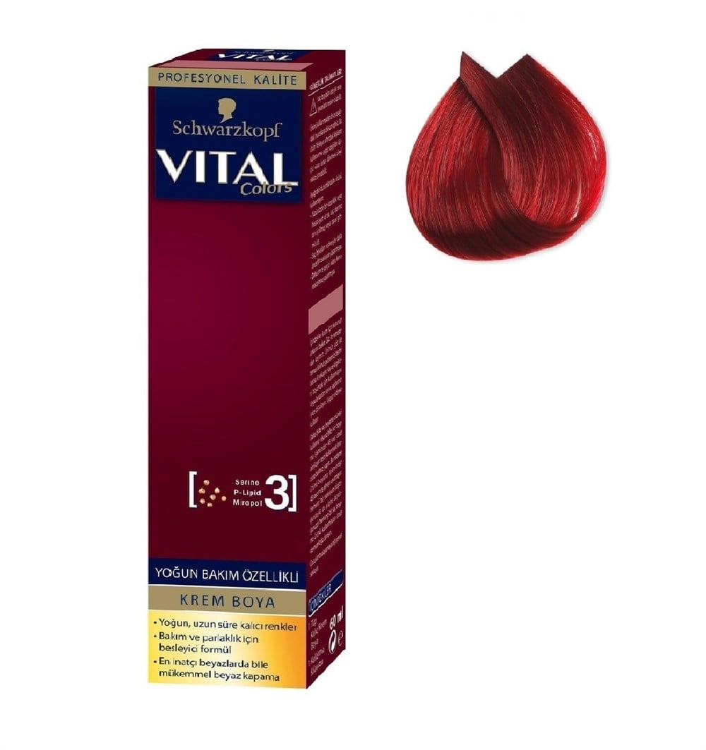 Schwarzkopf Vital Saç Boyası Tüp 8.88 Ateş Kızılı