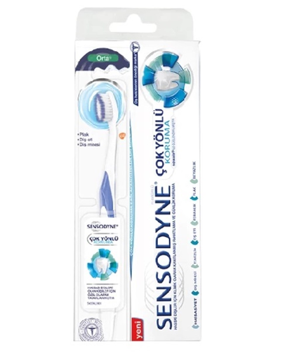 Sensodyne Diş Macunu 75 Ml İkili Çok Yönlü Koruma+Diş Fırçası Çok Yönlü Koruma