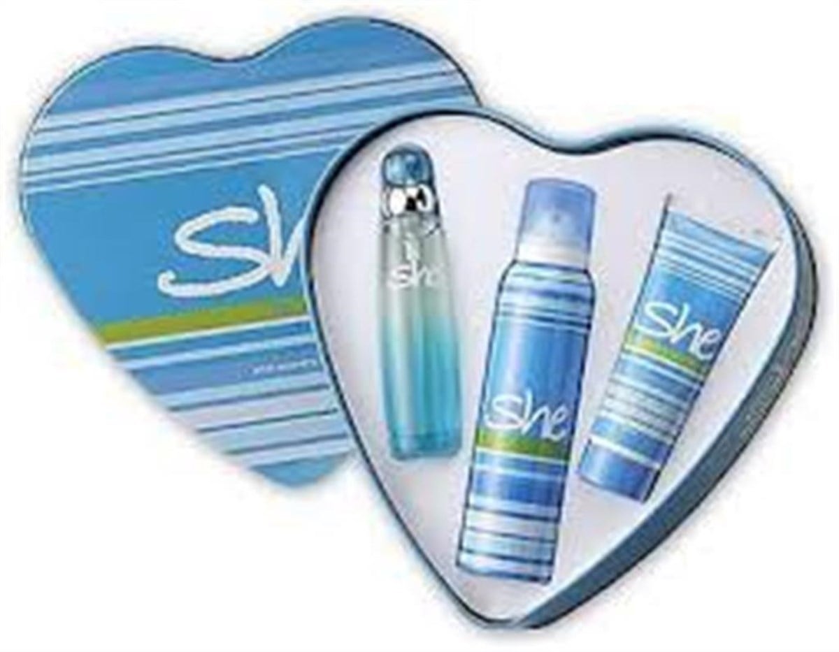 She Cool Set Kalp 50ml Edt + Deodorant 150 Ml + Vücut Losyonu 75 Ml 3lü Set