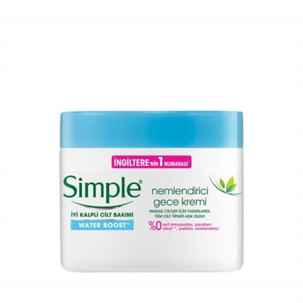 Simple Water Boost Nemlendirici Gece Kremi 50 Ml