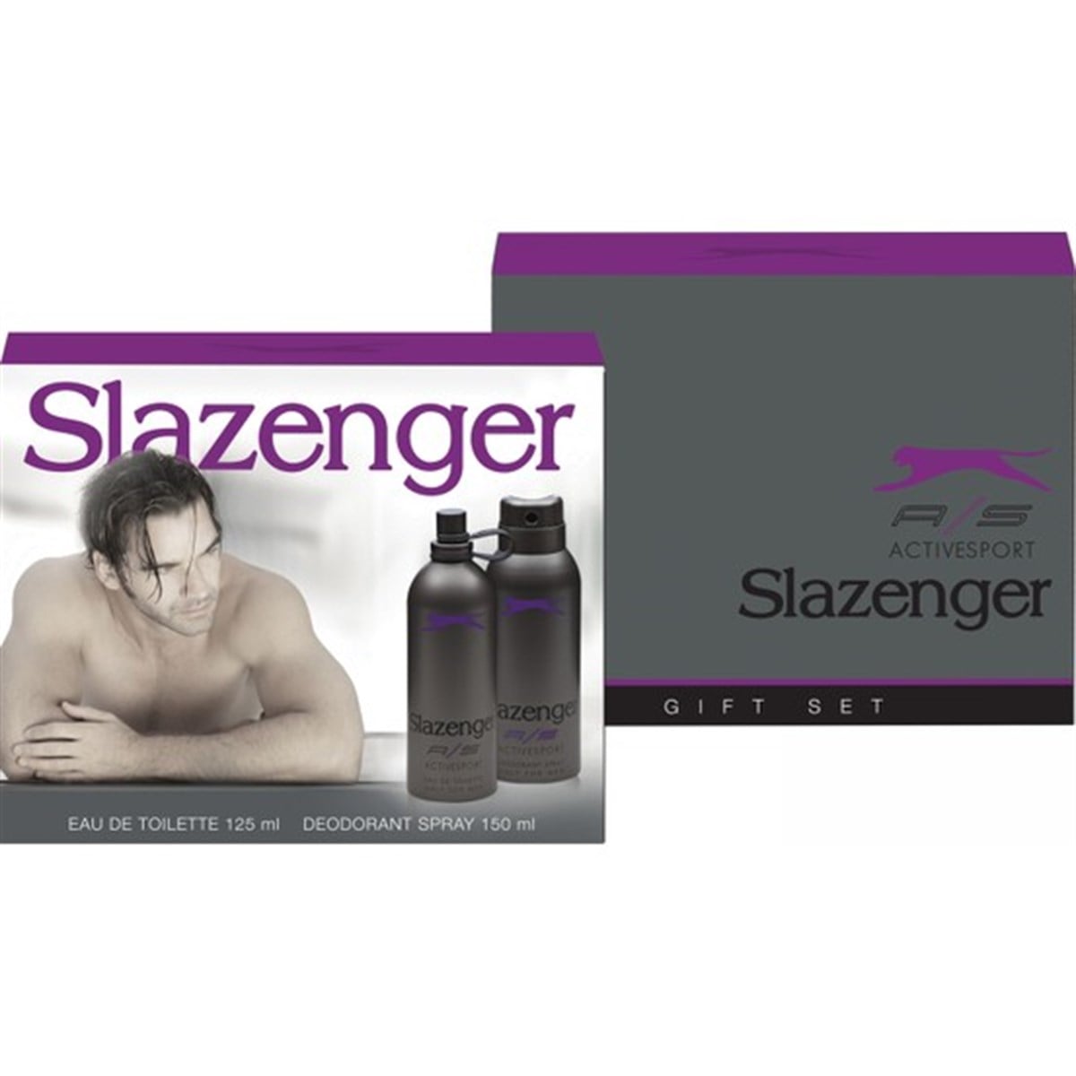 Slazenger Active Sport Mor 125 ml Edt Erkek Parfüm+150 ml Deodarant Set