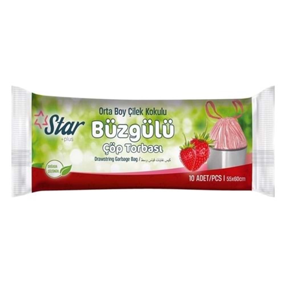 Star+Plus Çöp Torbası Büzgülü Orta Boy 10 Adet 
