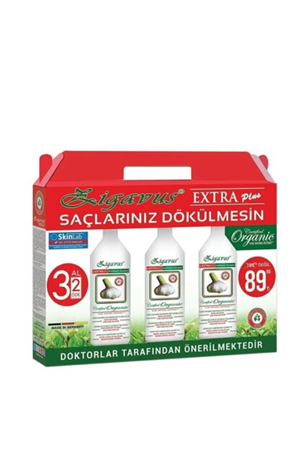 Zigavus Extra Plus Kokusuz Sarımsaklı Şampuan 3 Al 2 Öde 3x250 Ml