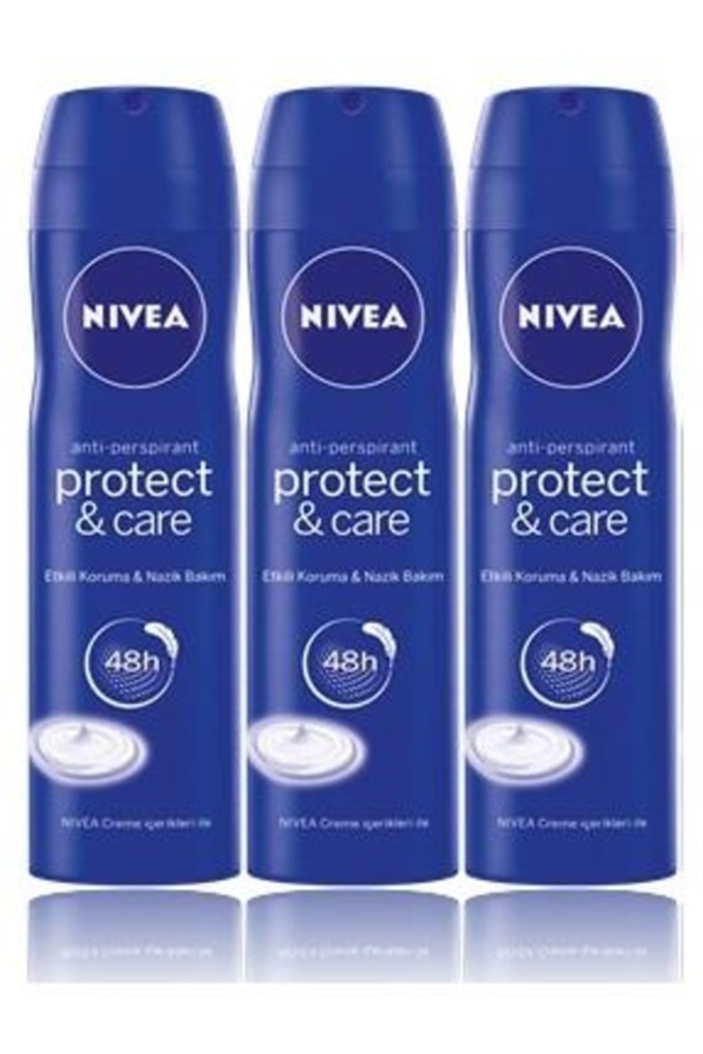 3 Adet Nivea  Deo 150 Ml Protect & Care Bayan