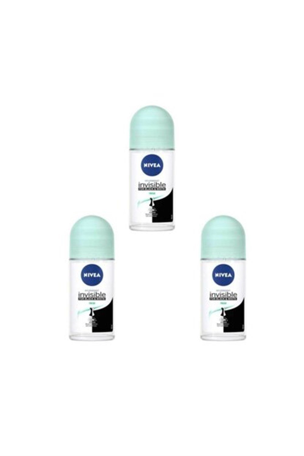 3 Adet Nivea Roll-On 50 Ml İnvisible Black & Whıte Fresh Kadın