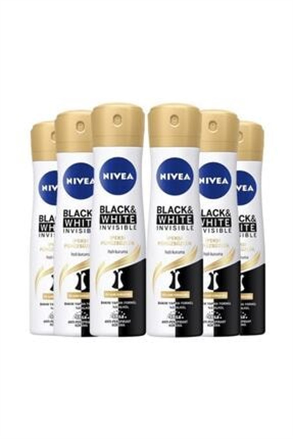 6 Adet Nivea Deo 150 M B&W Invisible İpeksi Pürüzsüzlük l