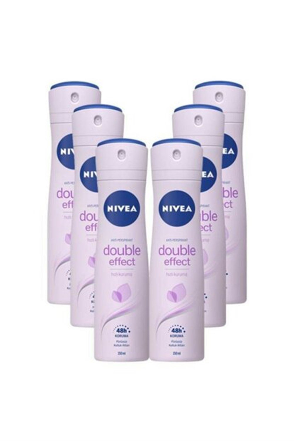 6 Adet Nivea Deo 150 Ml Double Effect Mor Düşler Kadın