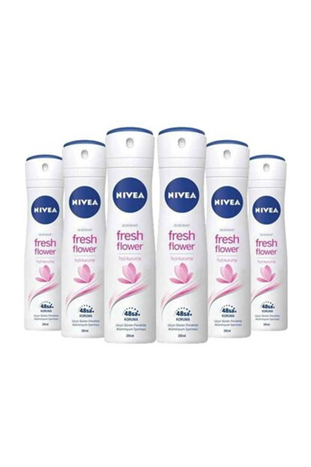 6 Adet Nivea Deo 150 Ml Fresh Flower Kadın 
