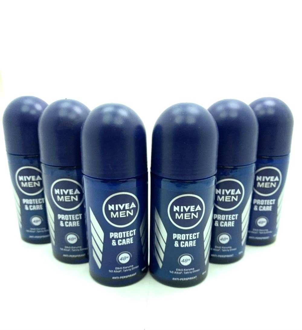 6 Adet Nivea Roll-On  50 Ml Protect Care Erkek
