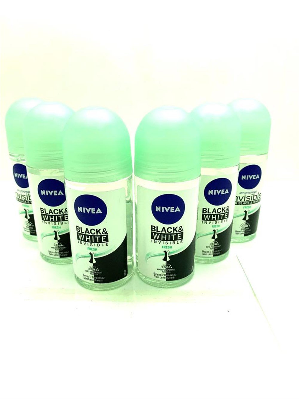 6 Adet Nivea Roll-On 50 Ml İnvisible Black & Whıte Fresh Kadın