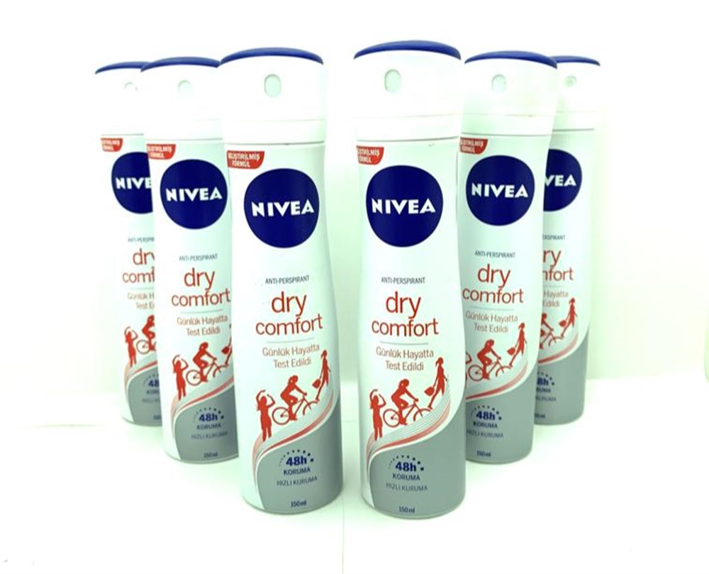6 Adet Nivea Women Dry Comfort 150 Ml