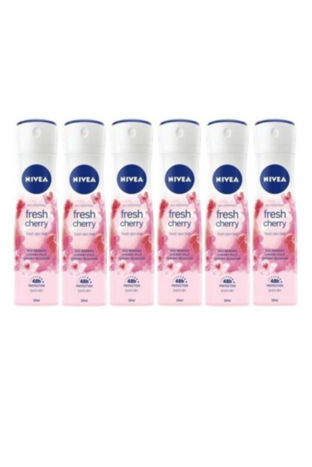 6 Adet Nivea Women Fresh Cherry Deodorant 150 Ml
