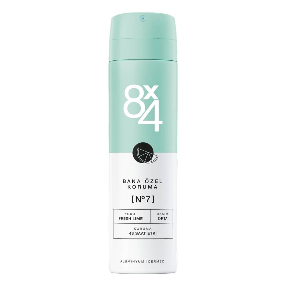 8x4 Bana Özel Koruma No:7 Fresh Lime Kadın Deodorant 150 Ml