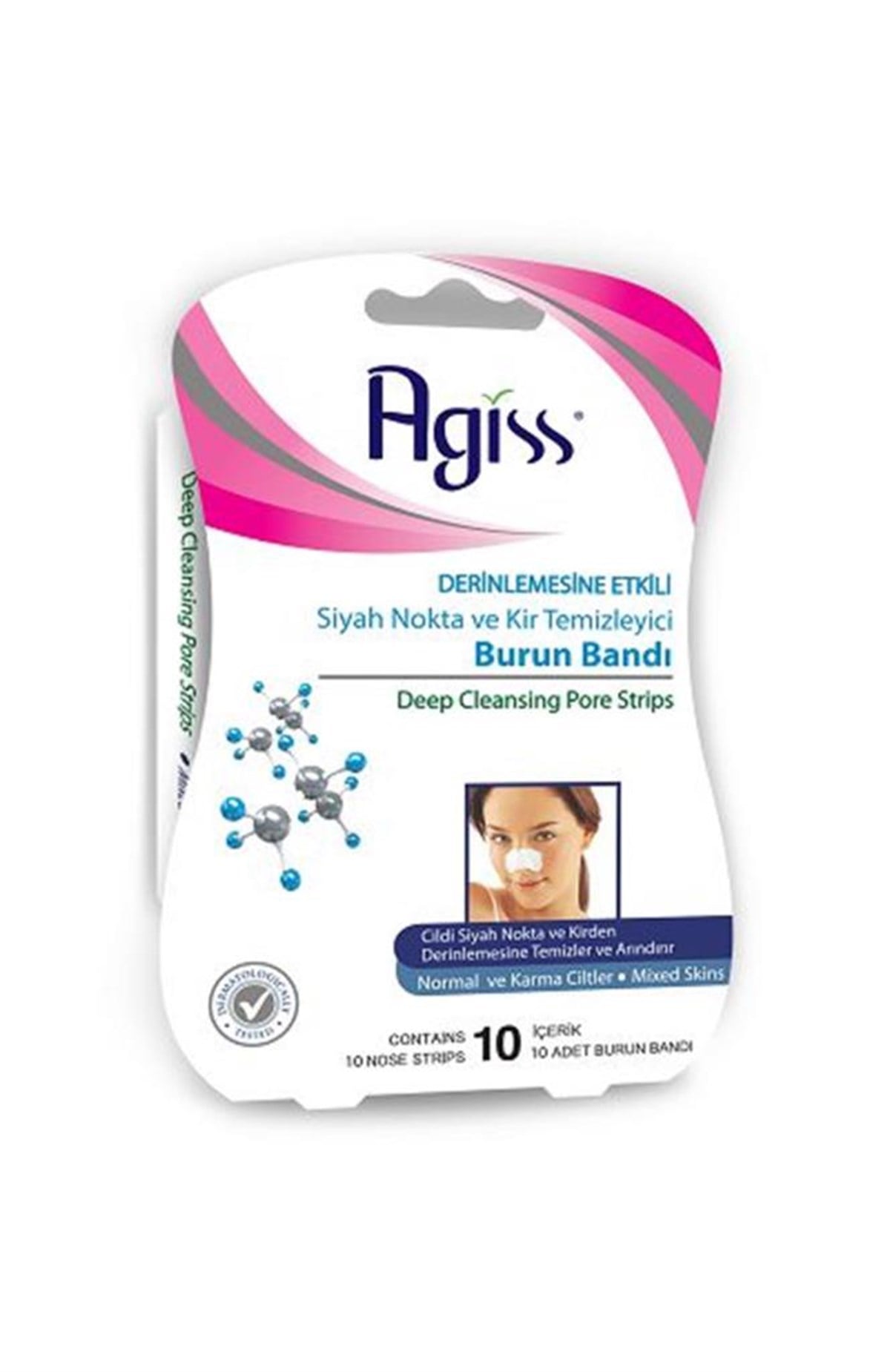 Agiss Siyah Nokta Temel Burun Bandı Normal