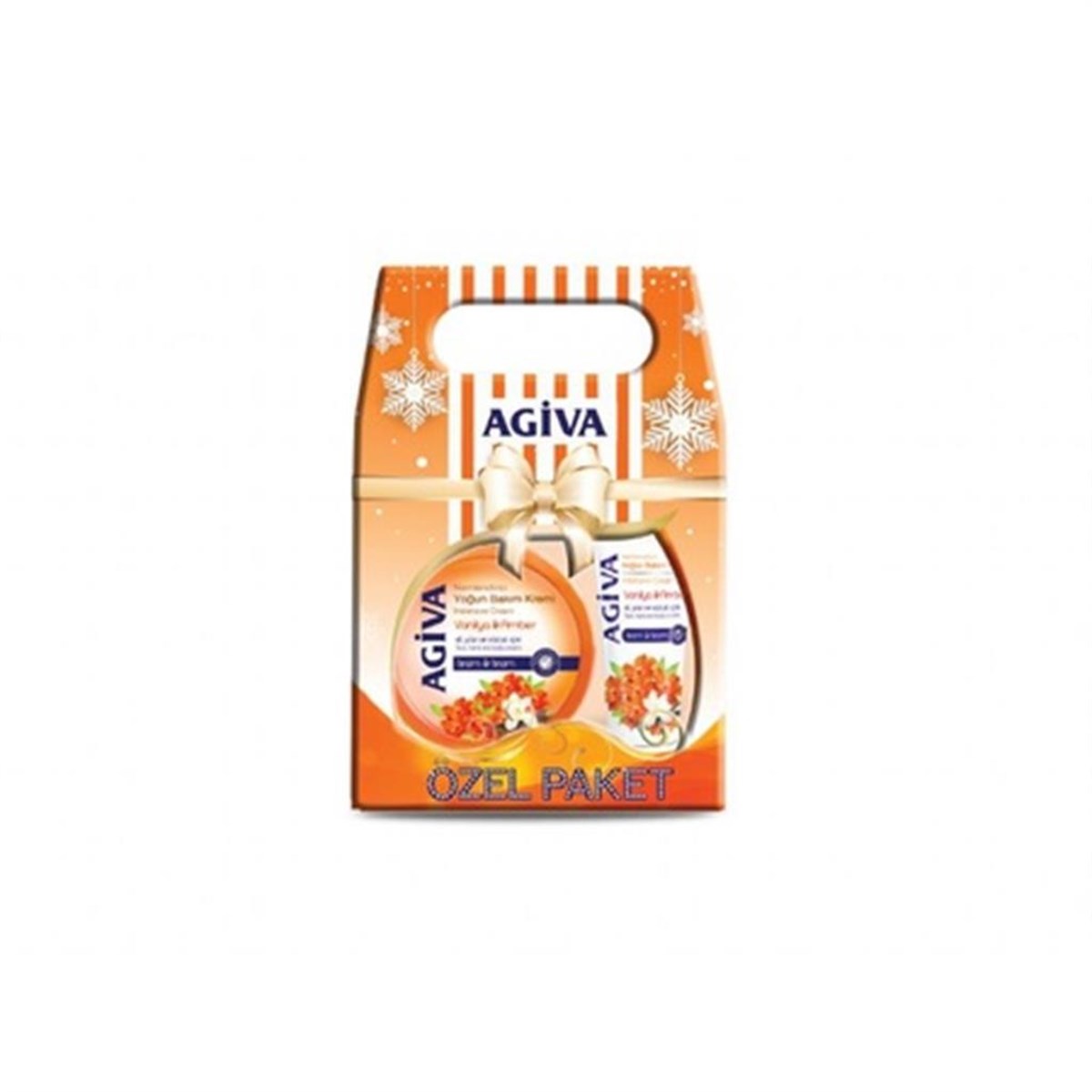 Agiva Soft Vanilya Amber  El ve Yüz Kremi 300 Ml + 75 Ml Tüp Krem