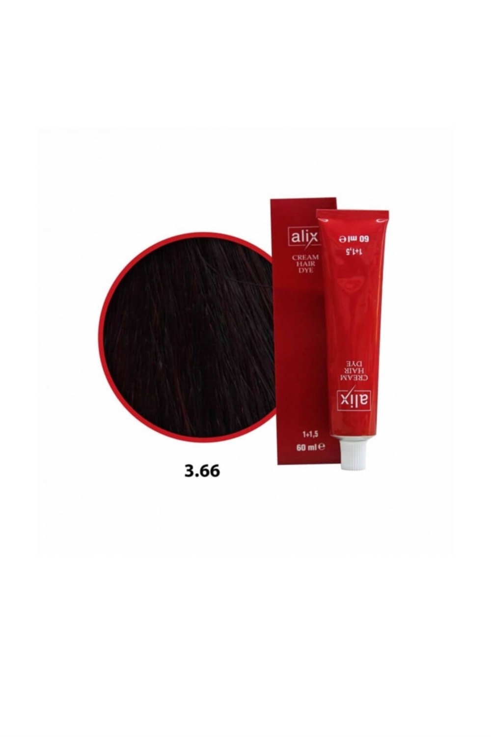 Alix Saç Boyası 60 Ml 3.66 Koyu Kestane Yoğun Kızıl