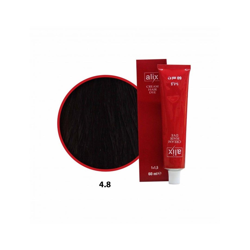 Alix Saç Boyası 60 Ml 4.8 Koyu Çikolata Kahve
