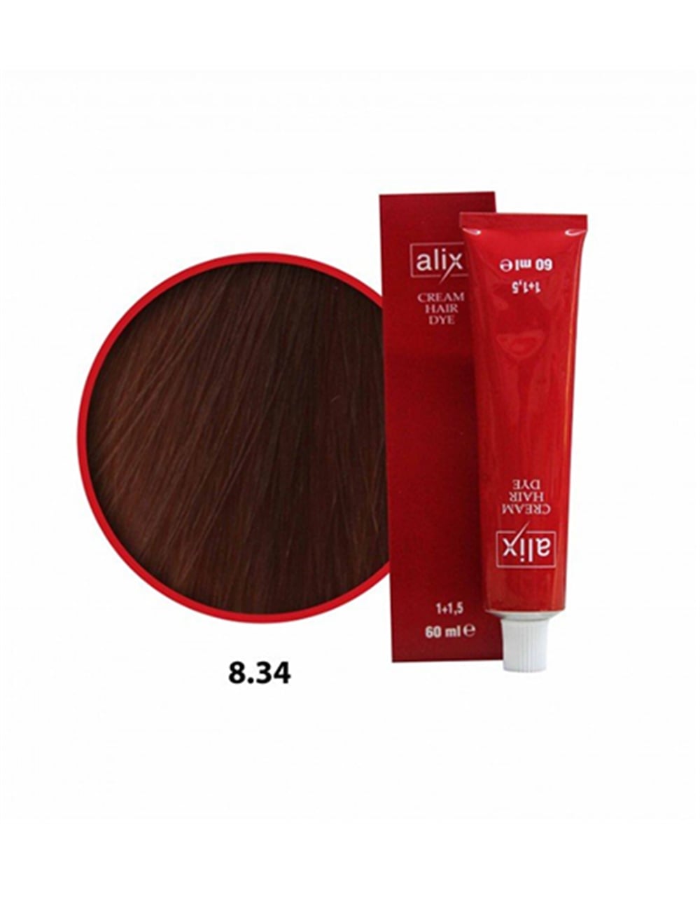 Alix Saç Boyası 60 Ml 8.34 Koyu Sarı Dore Bakır
